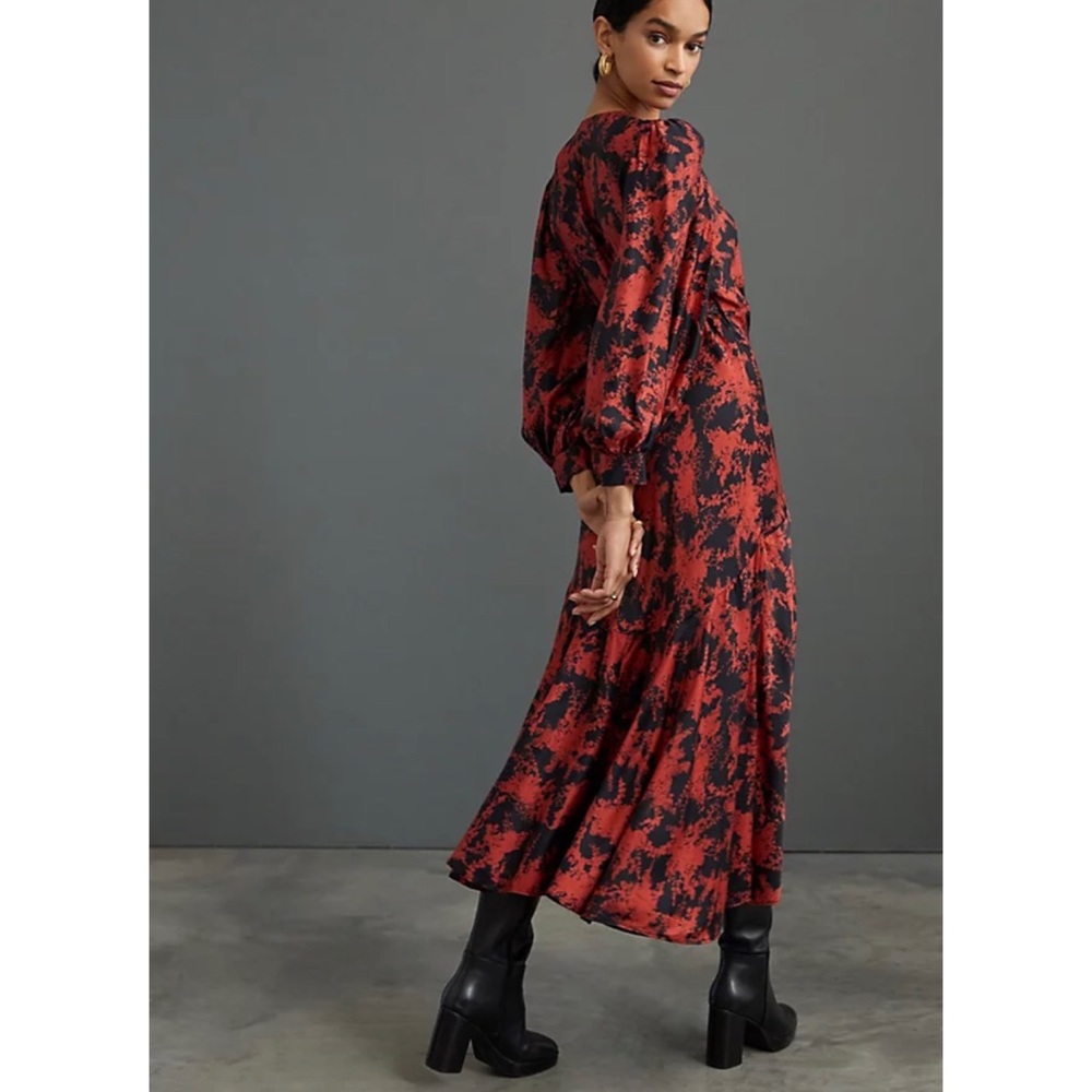 Anthropologie x Caballero silk wrap dress - Picture 6 of 8